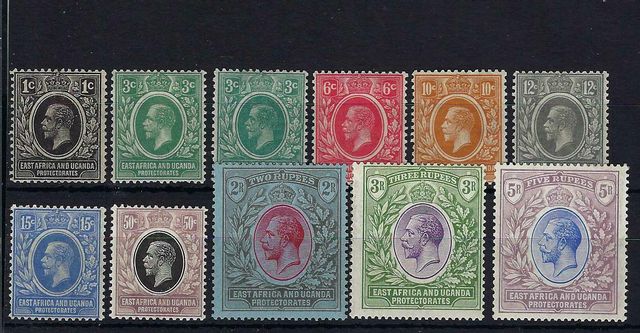 Image of KUT-East Africa & Uganda Protectorates SG 65/74 LMM British Commonwealth Stamp